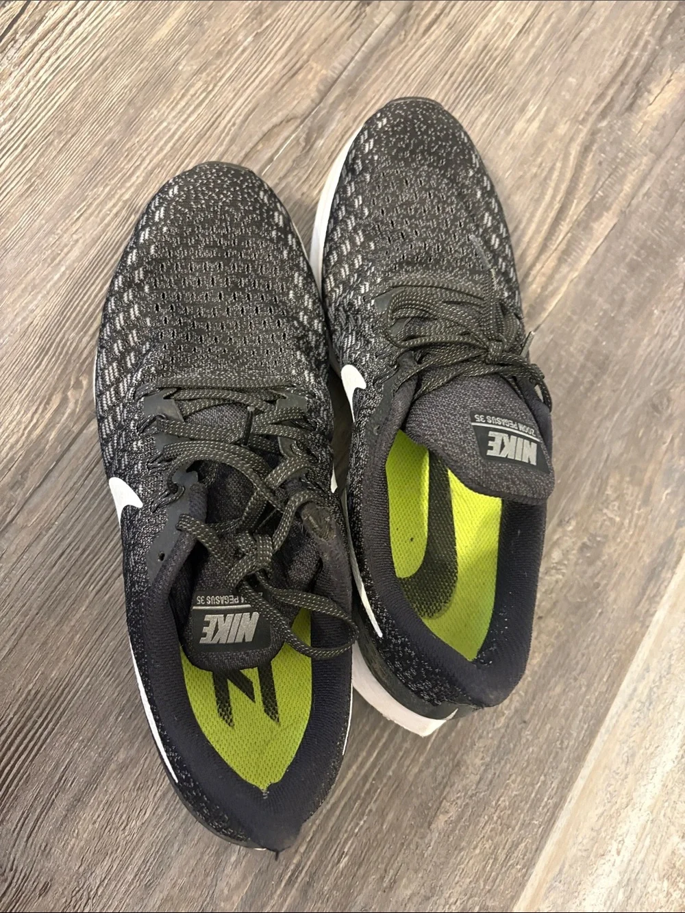Nike Black and White Flyknit Running Sneakers
